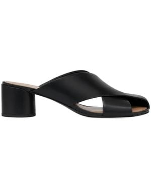 POTAMY Cross-Front Logo Mules - Black