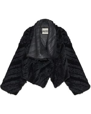 Yves Salomon Cropped Draped Jacket - Black