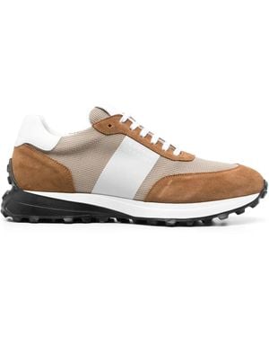 Casadei Leather Casual Trainers With Contrasting Stripe - White