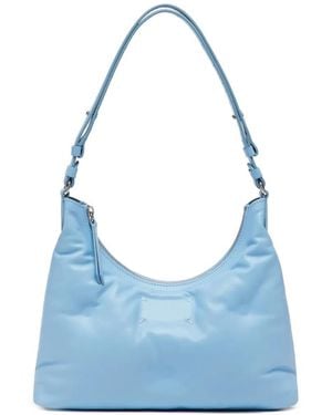Maison Margiela Small Leather Shoulder Bag - Blue
