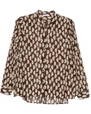 ROSSO35 Circle Print Shirt - White