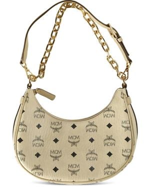 MCM Petit Sac Porté Épaule Aren À Logo - Métallisé