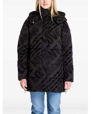 Desigual Plumífero Con Manga Larga - Negro