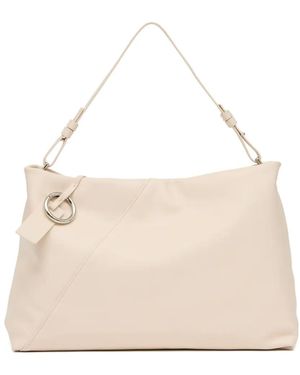 MM6 by Maison Margiela Single-Stitch Logo Clutch Bag - Natural