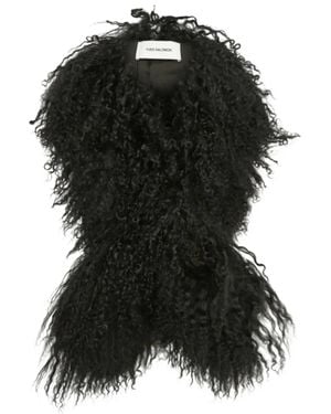 Yves Salomon Écharpe À Design Texturé - Black