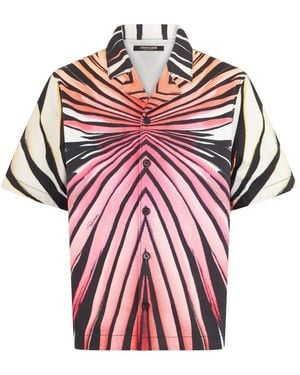 Roberto Cavalli Camicia Con Stampa Ray Of Paradise - Rosa
