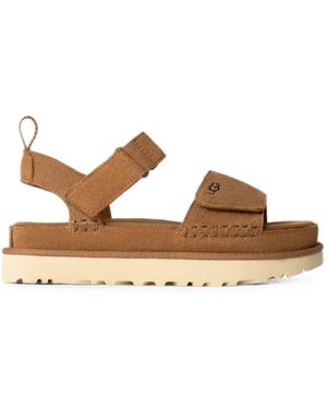 UGG Sandalias Goldenstar Con Cierre Autoadherente - Marrón