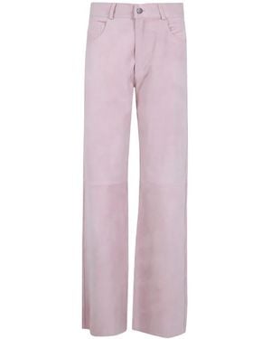 Haikure Suede Pants - Pink