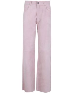 Haikure Suede Pants - Pink