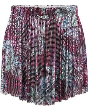 Rabanne Shorts Met Palmboomprint - Paars