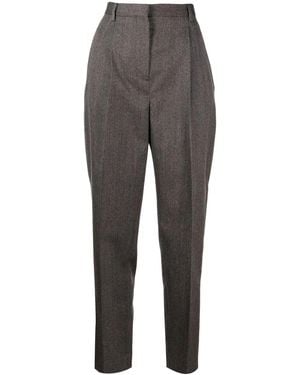 Tory Burch High-Waisted Tapered Trousers - Grey