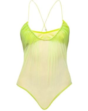 Nensi Dojaka Cami Gathered Bodysuit - Yellow