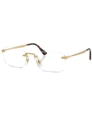 Persol Rimless Rectangle-Frame Glasses - White
