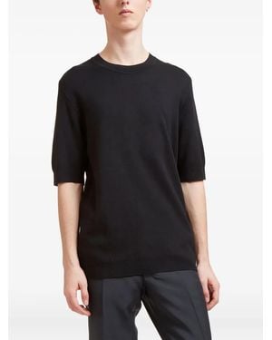 Aiezen T-Shirt Girocollo A Mezze Maniche - Nero