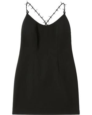 Heron Preston Logo-Patch Criss-Cross Strap Dress - Black