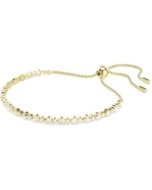 Swarovski Pulsera Matrix Tennis En Oro Con Detalles De Cristal - Neutro
