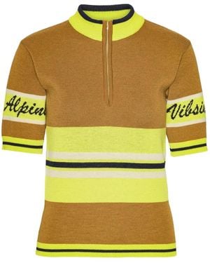 Henrik Vibskov ストライプ ハーフジップ トップ - イエロー
