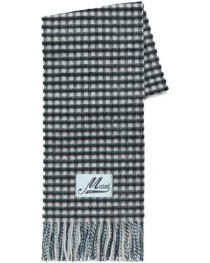 Marni Schal Mit Vichy-Karomuster - Grau