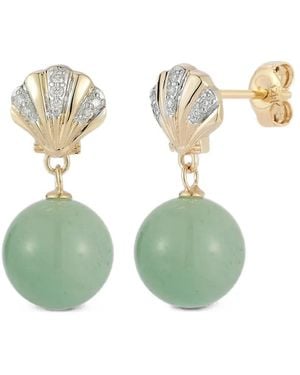 Mateo Petite Venus Jade Drop Earrings - Green