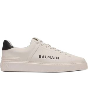 Balmain B-Court Logo Trainers - White