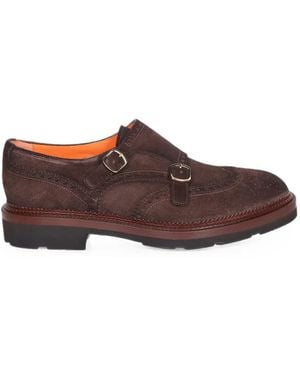 Santoni Double-Strap Monk Shoes - Brown