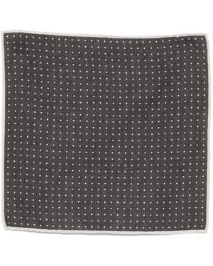 Eleventy Polka Dot Square Pocket - Grey