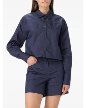 Colmar Drop-Shoulder Cotton Shirt - Blue