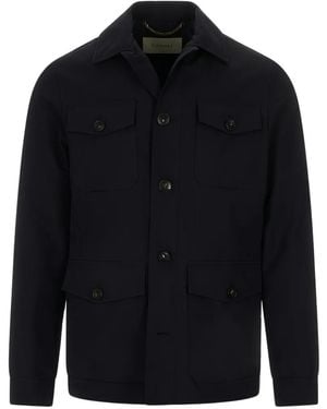 Canali Four-Pocket Shirt Jacket - Blue
