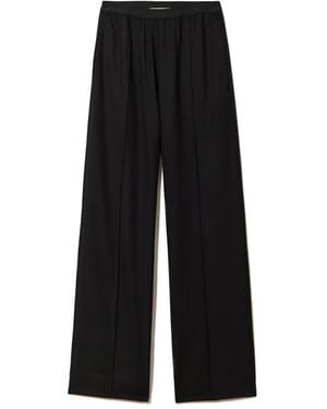 Plan C Pantalones con cinturilla elástica - Negro
