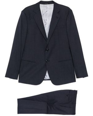 Giorgio Armani Anzug Mit Fallendem Revers - Blau