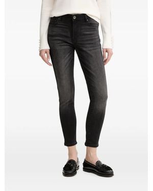 Fracomina Embellished-Pocket Whiskered Jeans - Black