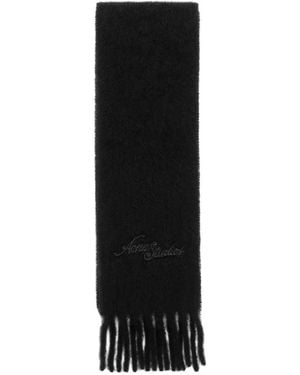 Acne Studios Sciarpa Con Frange - Nero