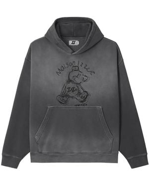 Izzue Graphic-Print Cotton Hoodie - Black