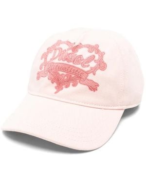 DIESEL Casquette À Cristaux C-Rit - Pink