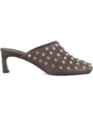 Tela Mules Mit Kristallverzierung 50Mm - Braun