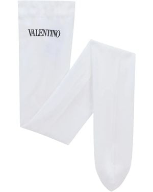 Valentino Garavani Logo Tights - White