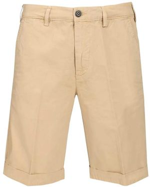 Al Duca d'Aosta Pleated Turn-Up Shorts - Natural