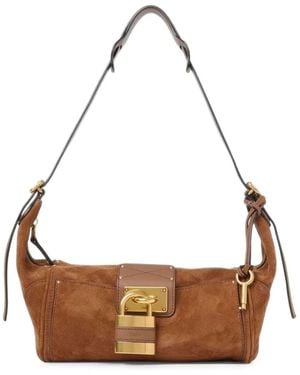 Chloé Paddington Suede Shoulder Bag - White