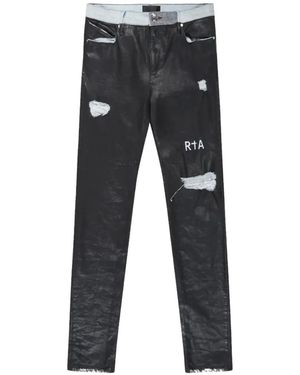 RTA Bryant Coated-Distressed Jeans - Black