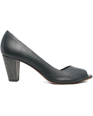 Reinhard Plank Peep-Toe Block-Heel Court Shoes - Grey