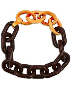 Marni Collar De Eslabones De Dos Tonos - Naranja