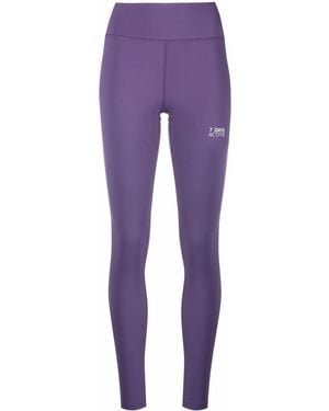 7 DAYS ACTIVE Logo-Print Leggings - Purple