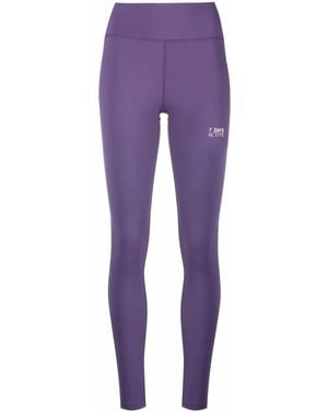 7 DAYS ACTIVE Leggings Mit Logo-Print - Lila