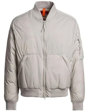 Parajumpers Nordegg Logo-Patch Bomber Jacket - Gray