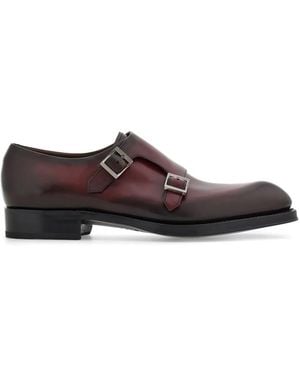 Ferragamo Monks Con Doppia Fibbia - Marrone