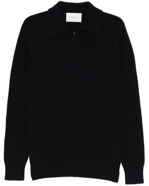 Ballantyne Knitted Polo Shirt - Black