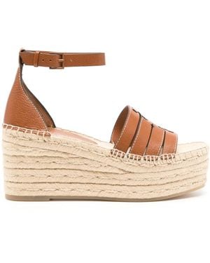 Tory Burch Ines Wedge Espadrilles - Natural