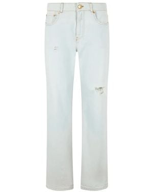 Roberto Cavalli Distressed-Detail Jeans - White