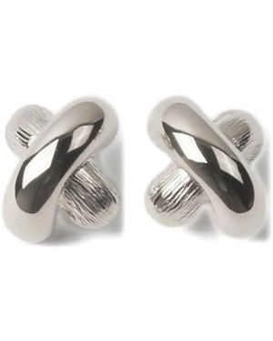 Rejina Pyo Cross Earrings - White