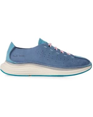 Paul Smith Sultan Perforated Panelled Trainers - Blue